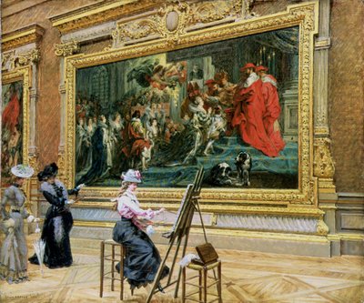 Todellinen oppilas Rubensin huoneessa, 1902 tekijältä Louis Beroud